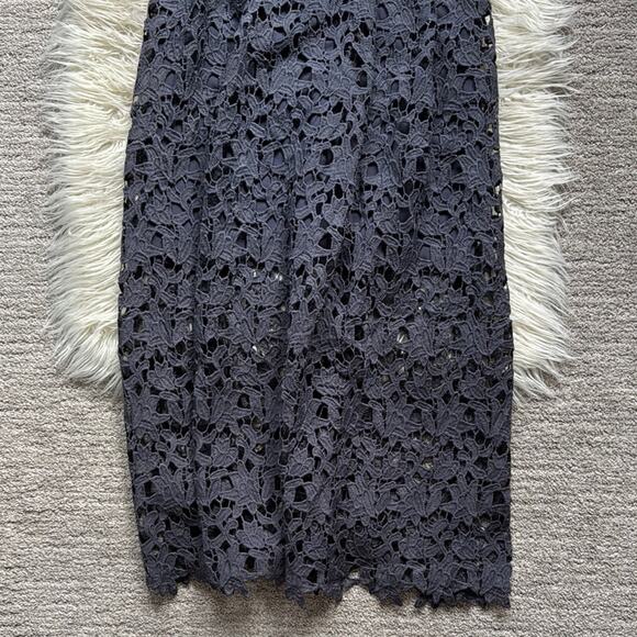 Astr The Label Lace A-Line Midi Dress Navy - Picture 10 of 12
